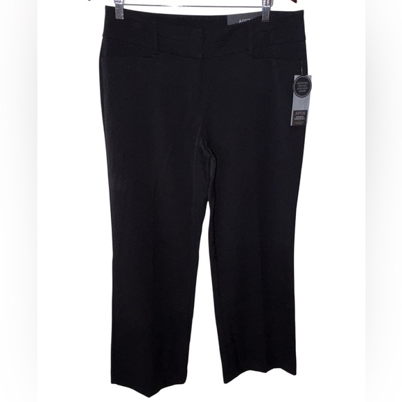 Apt. 9 Pants - Apt. 9 Black Mid Rise Wide Leg Dress Pants Size 12 Shaping Solution